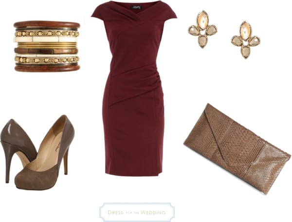 Burgundy Dress for a Fall Wedding