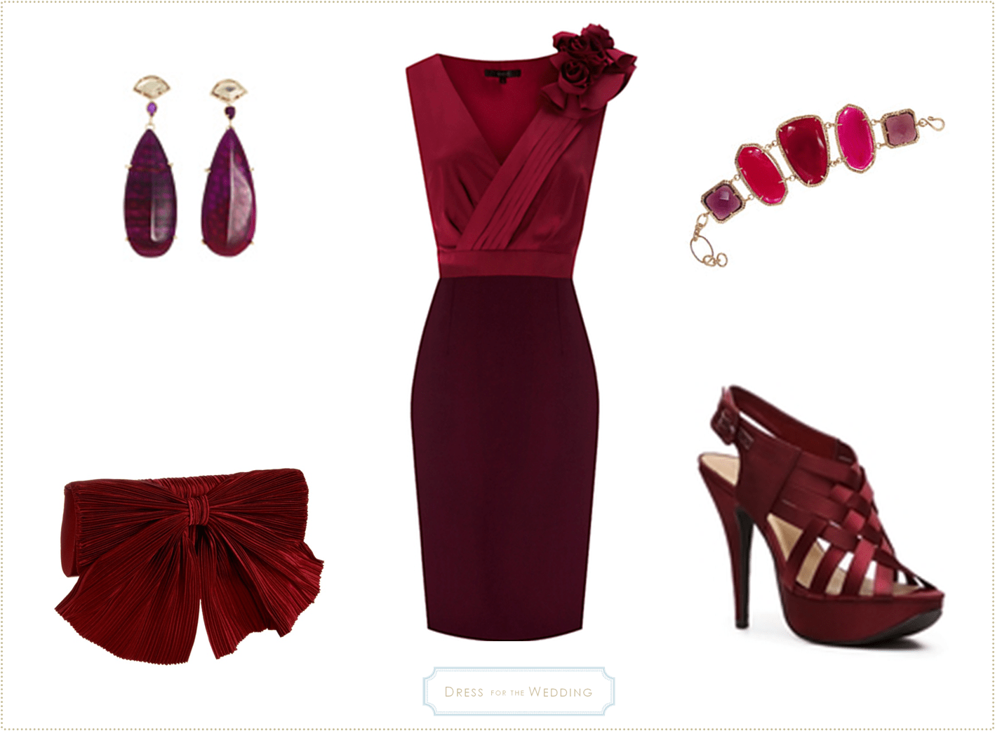 Burgundy Dress For A Wedding Guest