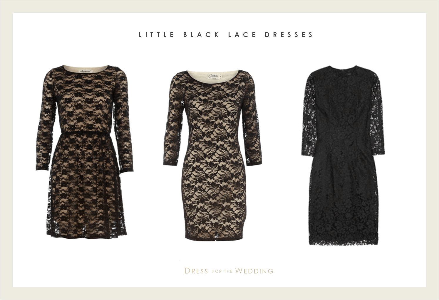 black lace dress with white underlay