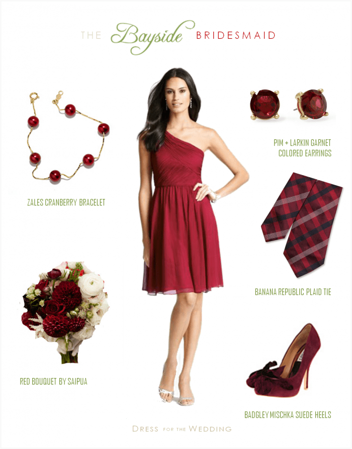 Cranberry Red Bridesmaid Dress