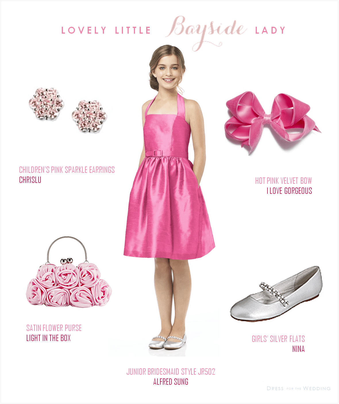 light pink junior bridesmaid dresses