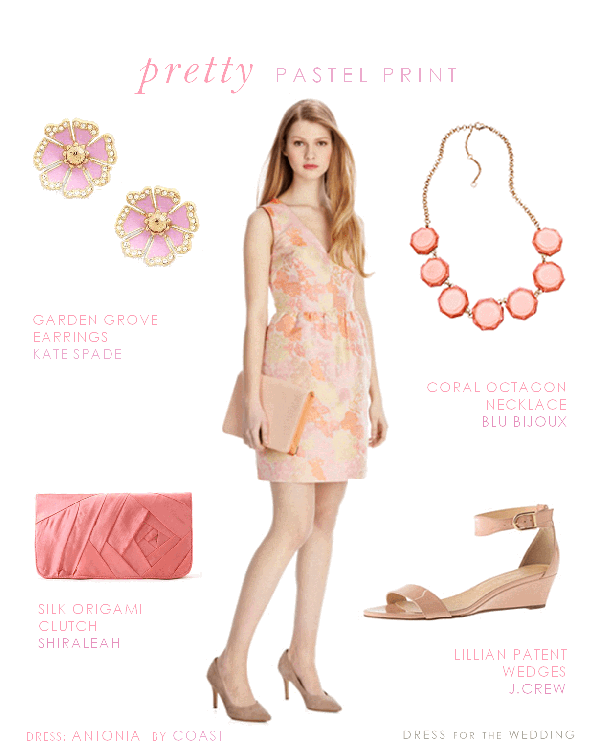 Peach and Pink Floral Dress