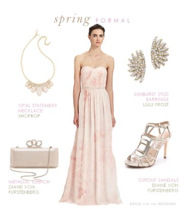 Pink Strapless Chiffon Gown
