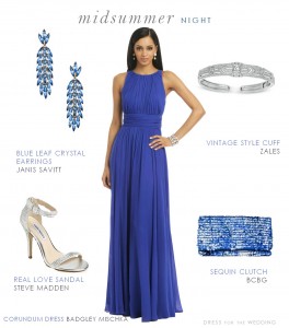 Blue Formal Dress for a Wedding Guest