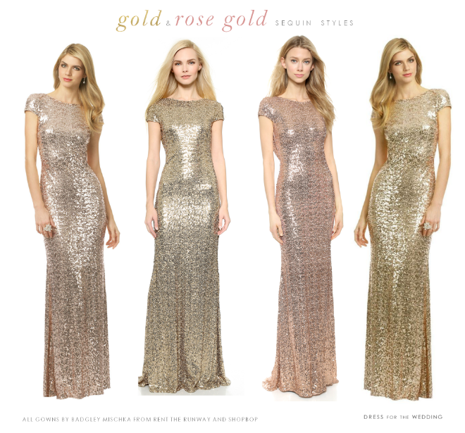 rent the runway gold sequin dress