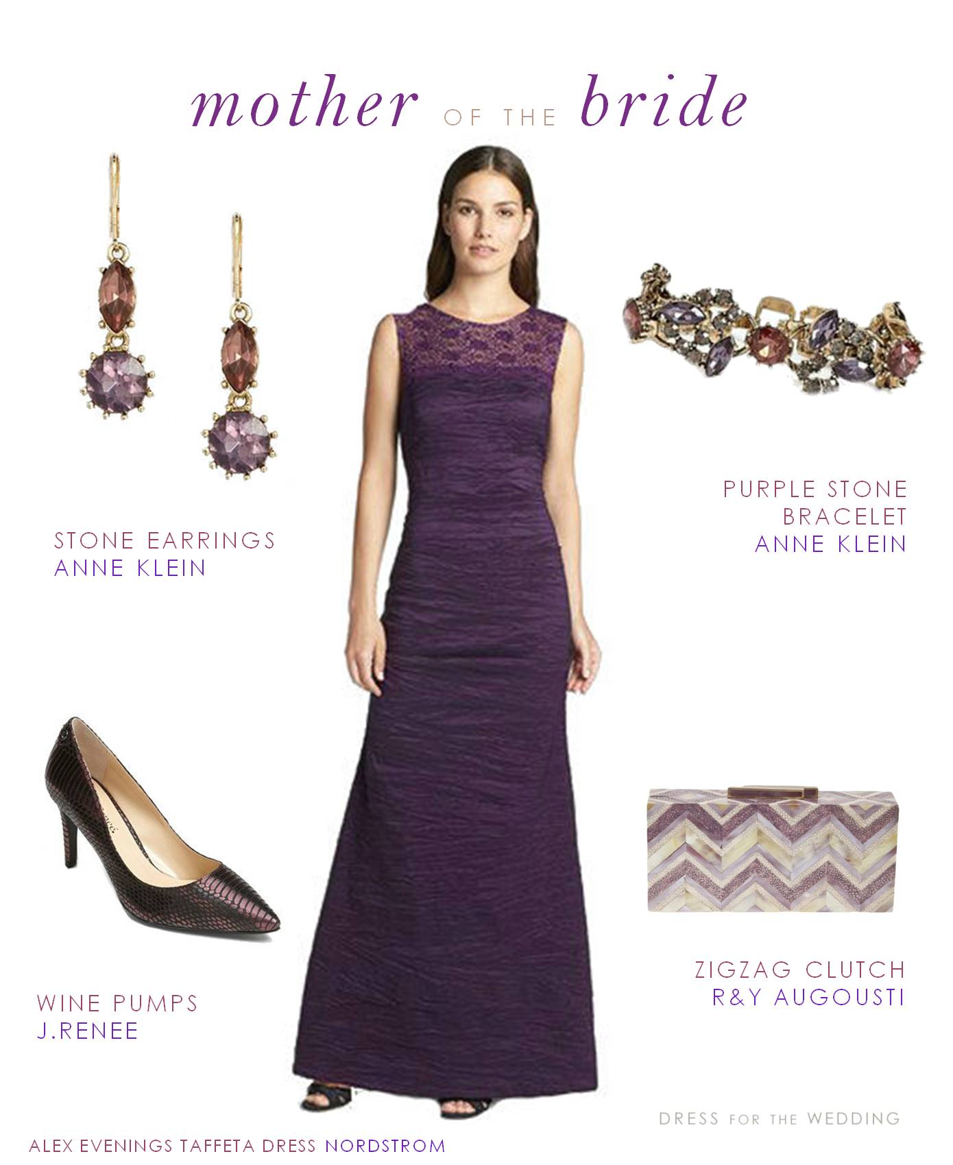 Purple Mother of the Bride Dress