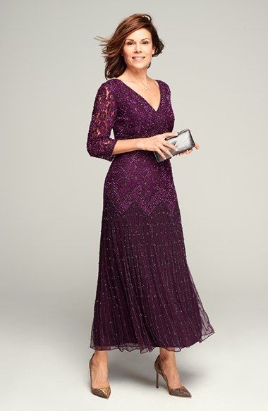 mauve mother of the bride gown