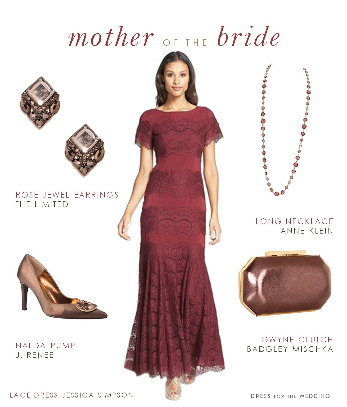 Burgundy Mother of the Bride Dress - Dress for the Wedding