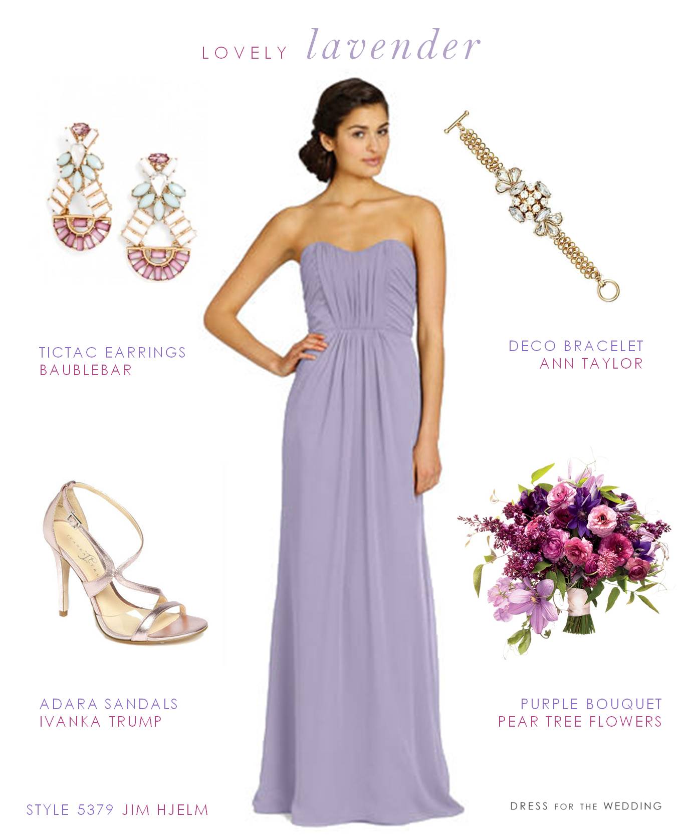 Long Lavender Gown for Bridesmaids