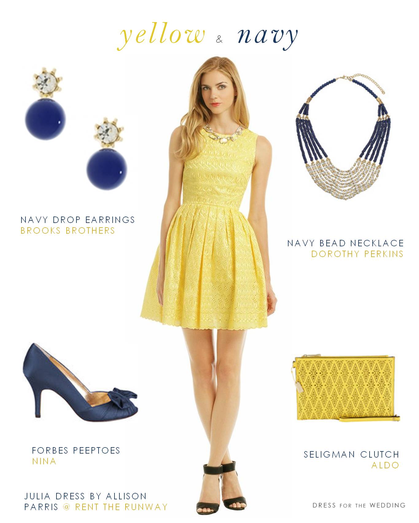 yellow dress with yellow shoes