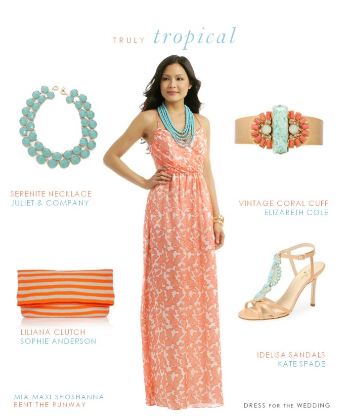 coral maxi dress for wedding