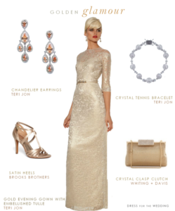 Gold Evening Gown for the Mother of the Bride or Groom | Gold Mother of ...