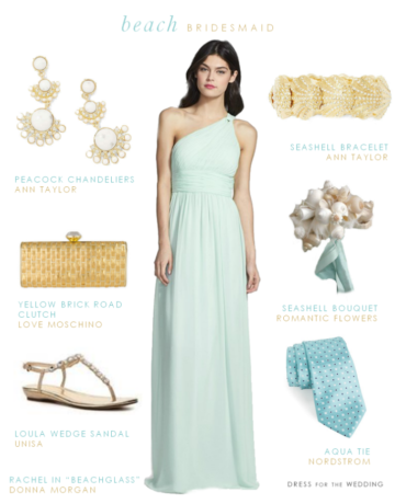 Light Blue Beach Bridesmaid Dress