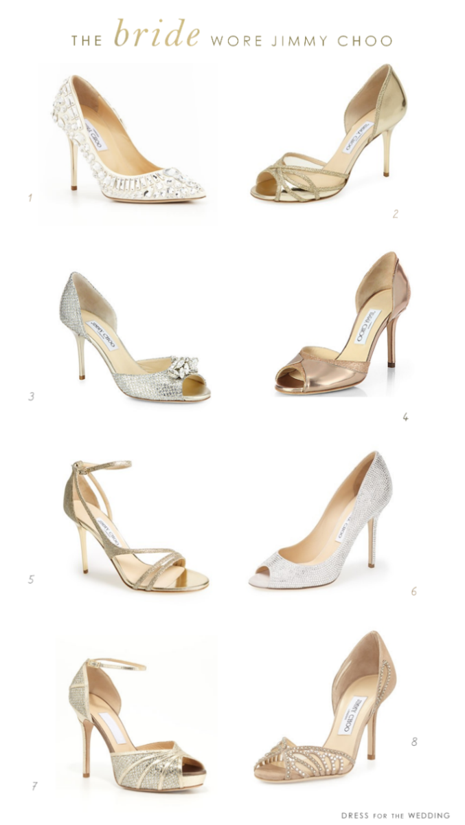 jimmy choo white bridal shoes