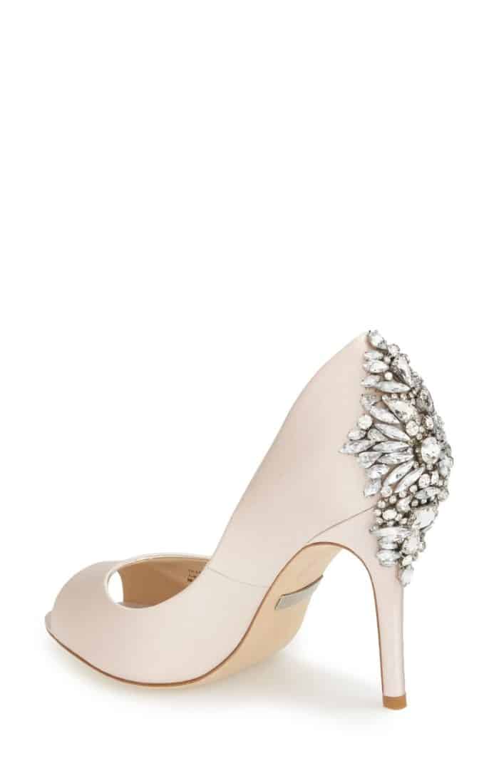 pale pink heels wedding