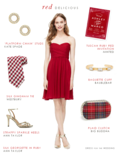 Apple Red Bridesmaid Dress for Fall and Winter Weddings