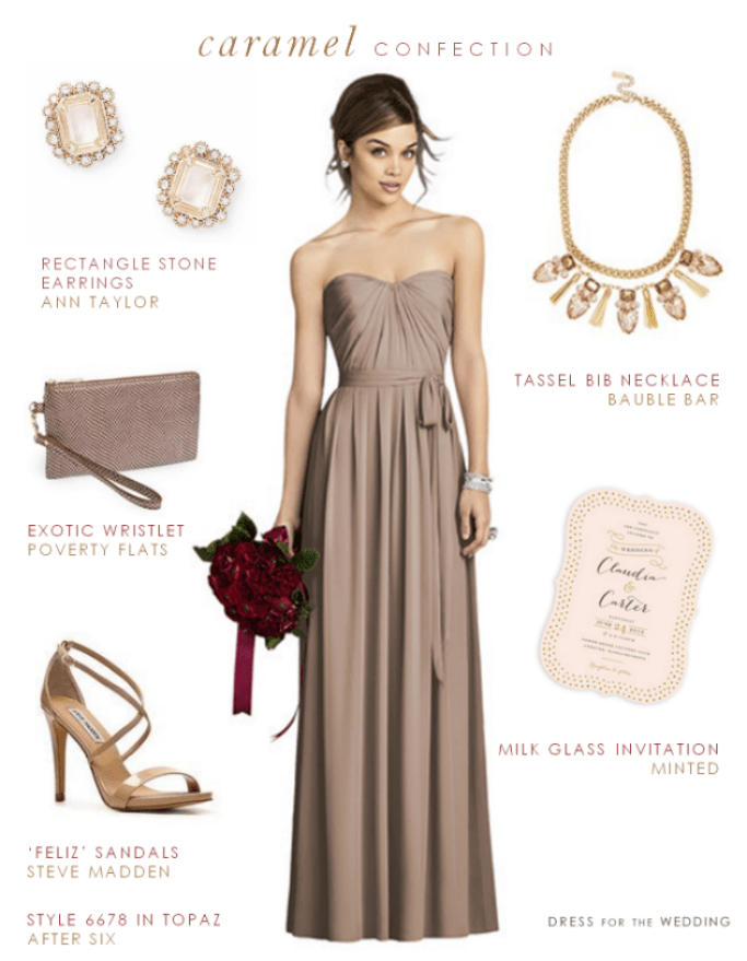 Taupe Bridesmaid Dress