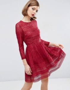 Red Holiday Party Dress