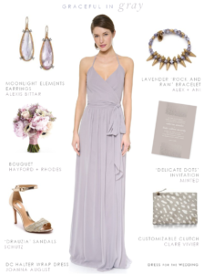 Wedding Outfit Idea Featuring a Gray Maxi Dress - Gray Maxi Dress