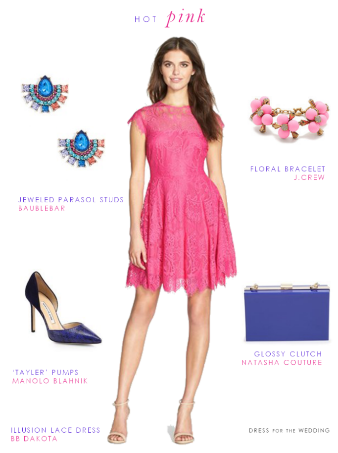 shoes for hot pink dress