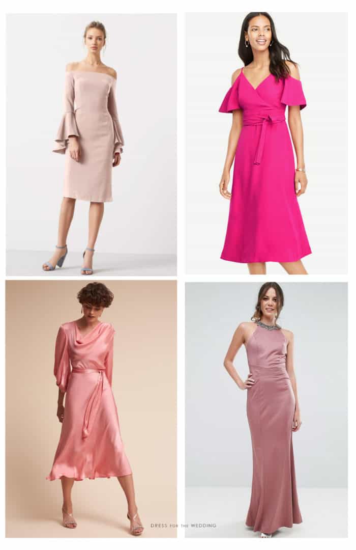 Featured image of post Pink Dress For Wedding Guest - Off the shoulder blush maxi dress.