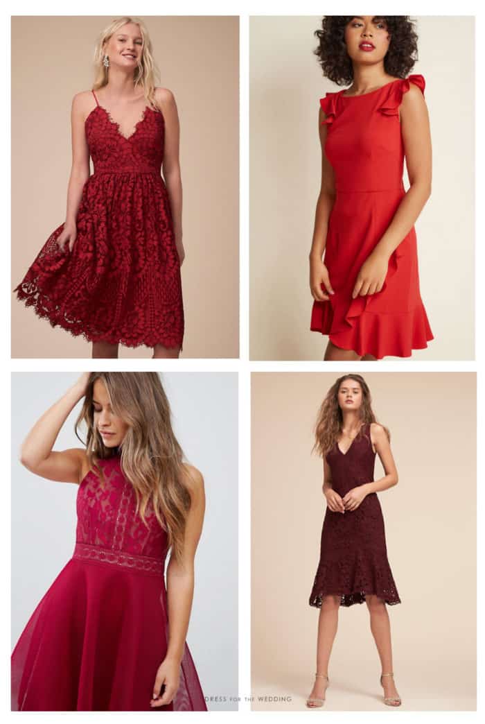 Burgundy And Red Dresses For Wedding Guests Dress For The Wedding