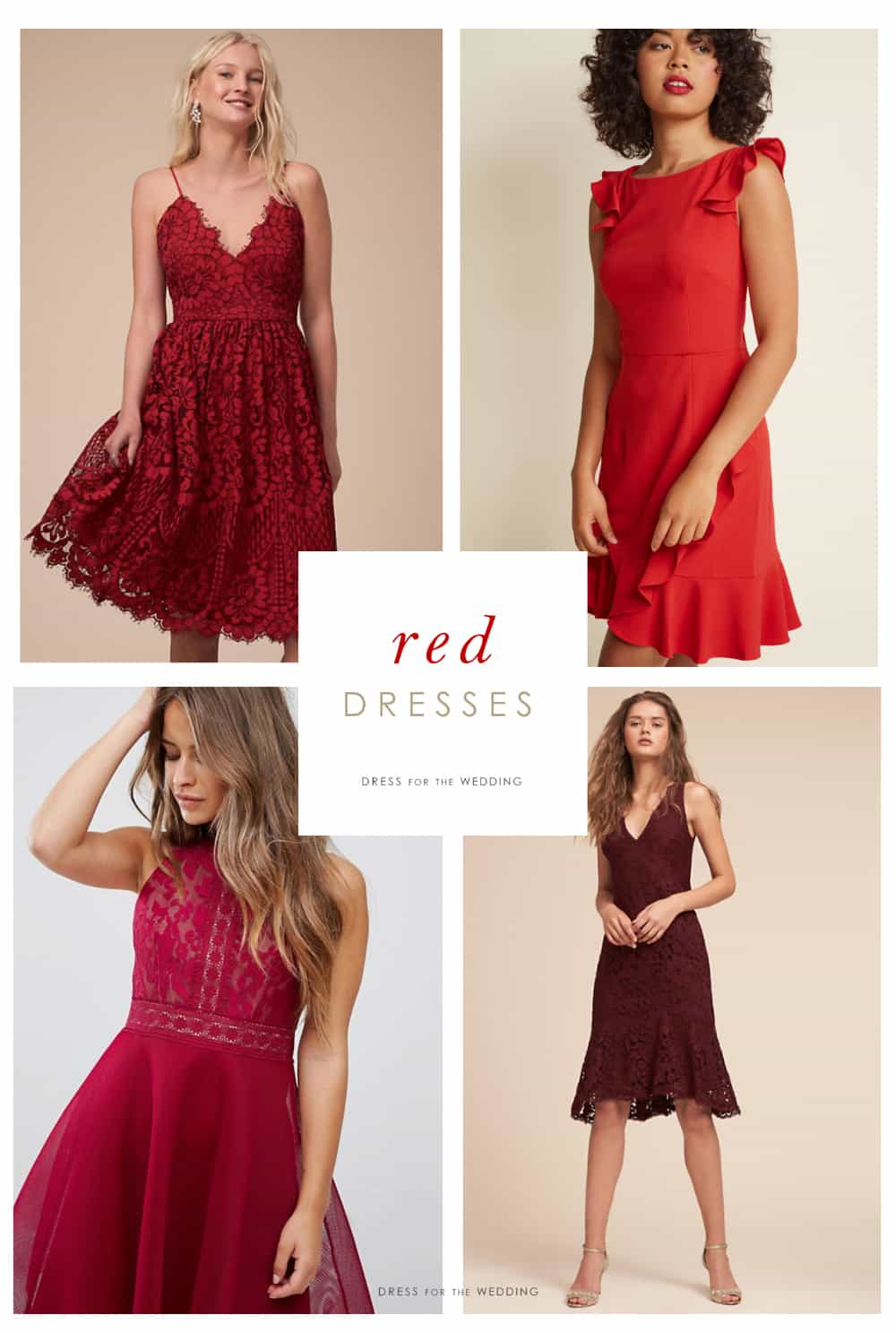 black and red dresses for weddings