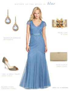 Blue Beaded Gown for the Mother-of-the-Bride