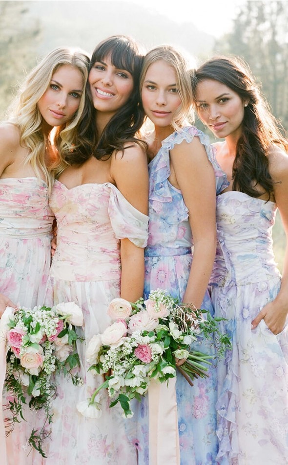 floral dress bridesmaid