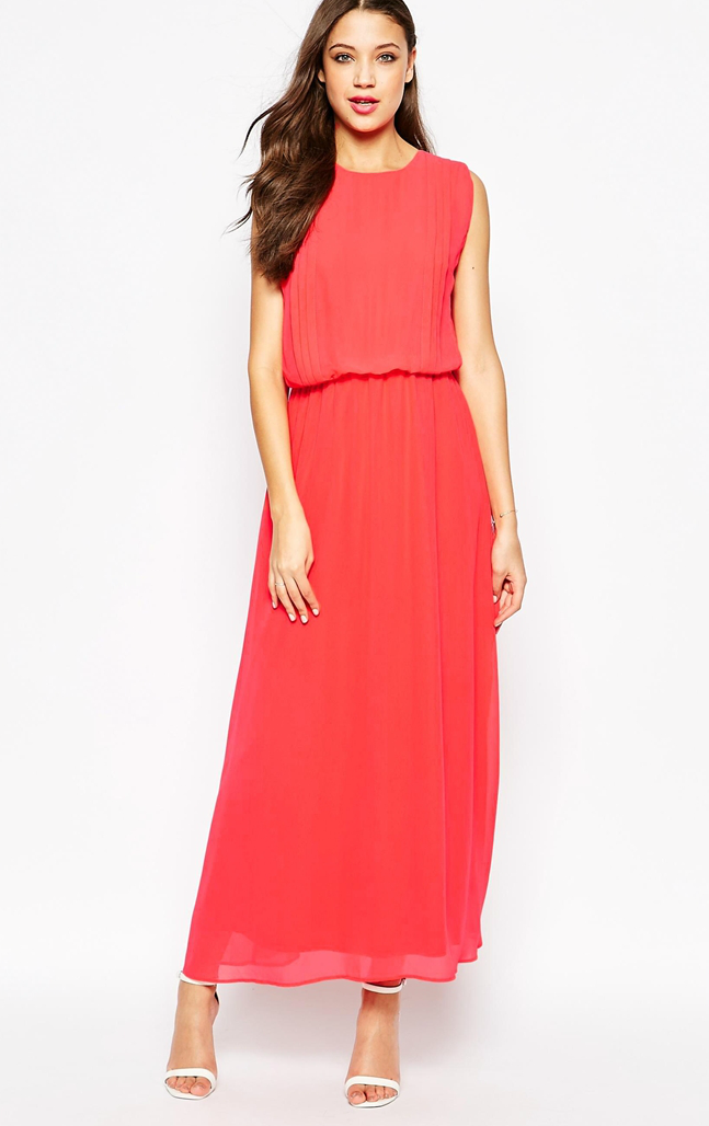 coral maxi dress for wedding