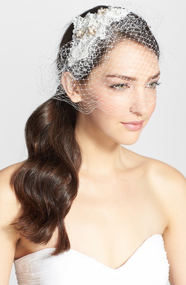 Pearl comb birdcage veil by Nina from Nordstrom