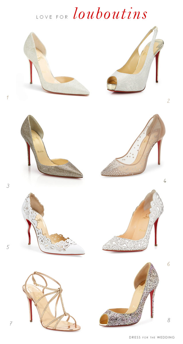 Red Christian Louboutin Bridal Shoes