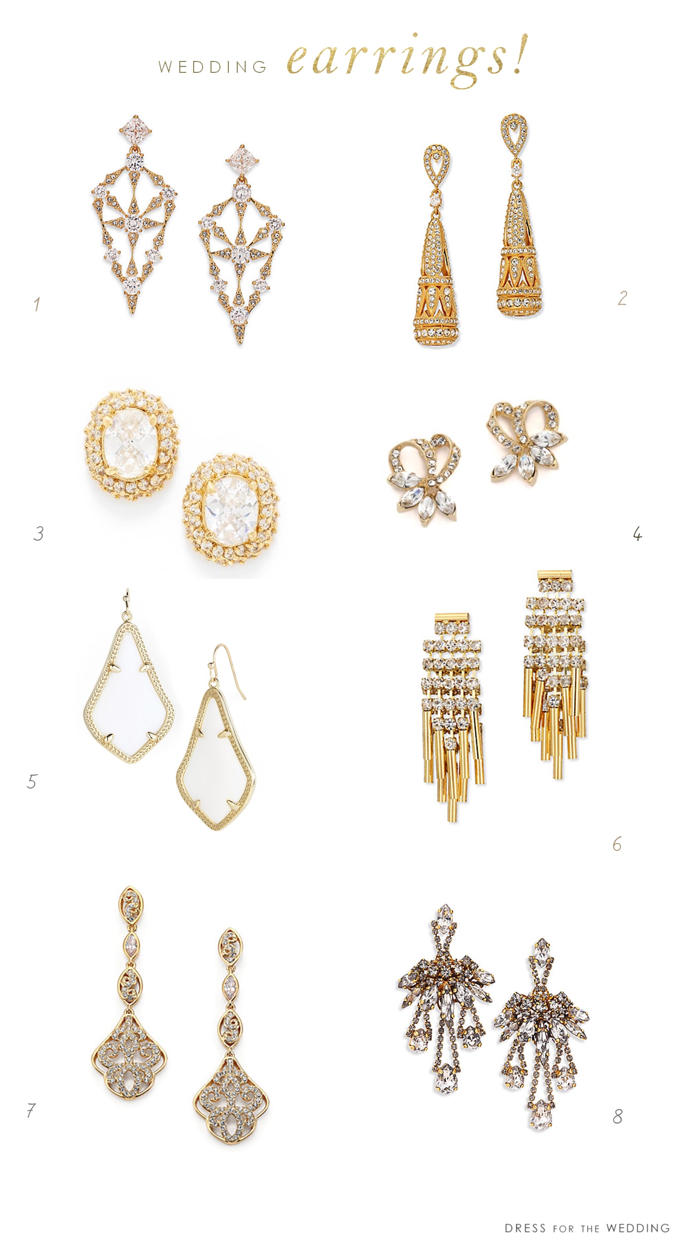 14 Rose Gold Wedding Earrings For a Romantic Bridal Look