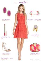 Coral Lace Dress