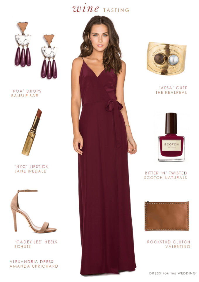 burgundy maxi dress casual