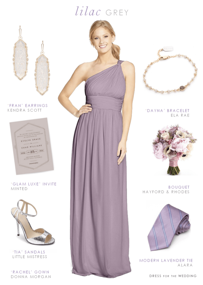 purple and grey bridesmaid dresses