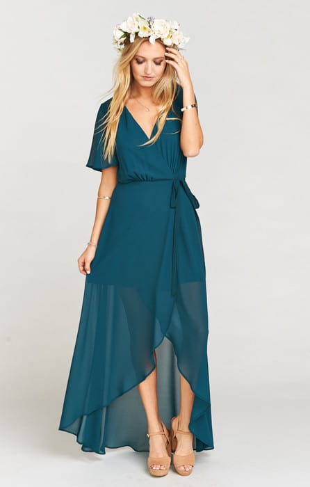 dark aqua blue dress