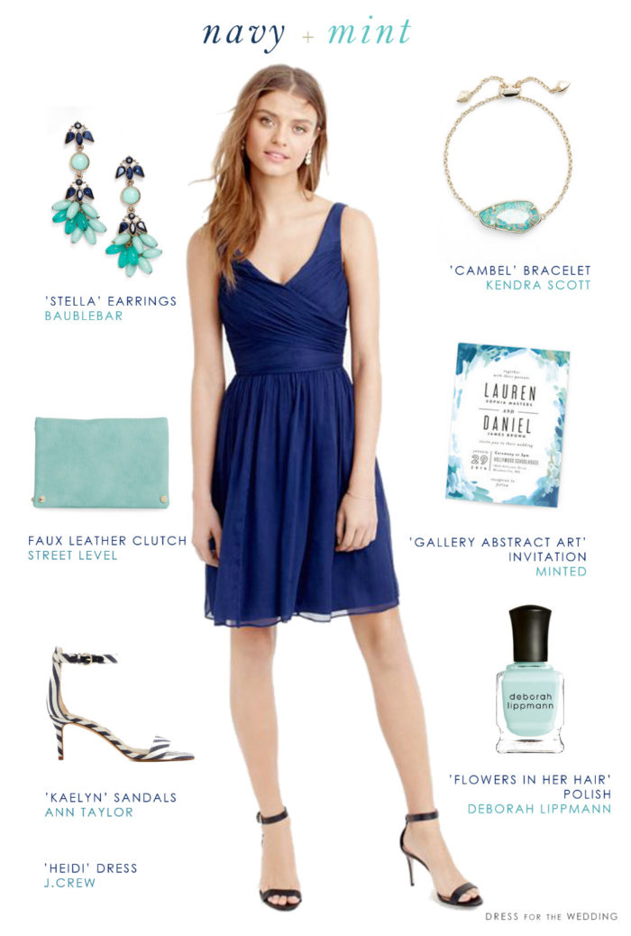 navy dress outfit