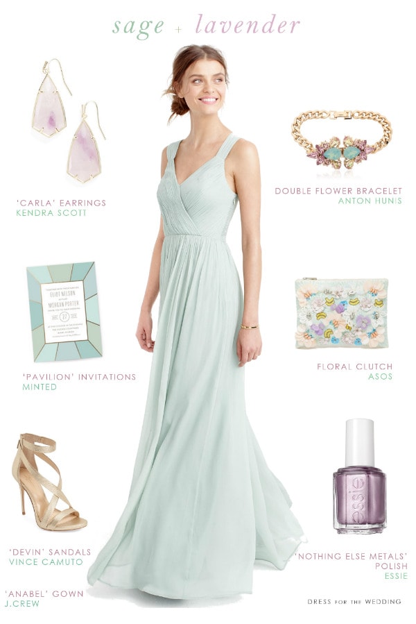 Sage Green and Lavender for Bridesmaids - Dress for the Wedding
