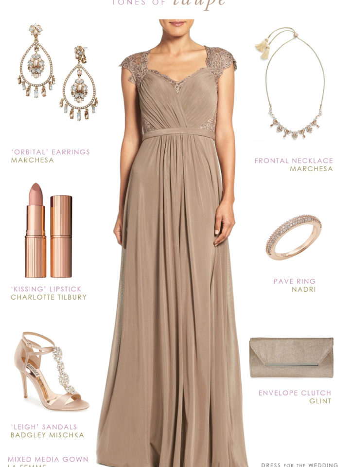 Taupe and Beige Wedding Attire Ideas - Dress for the Wedding