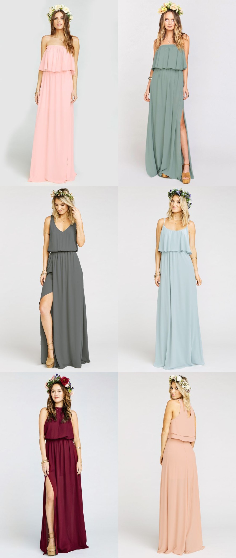 bohemian bridesmaid dresses different styles