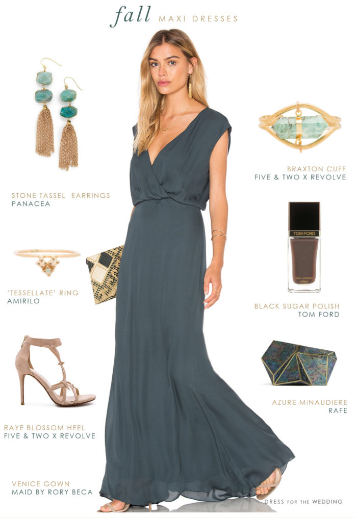 shoes to wear with maxi dress for wedding