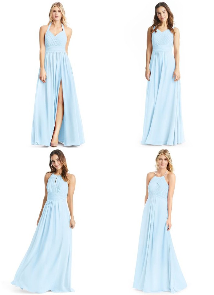 light blue maxi dress bridesmaid