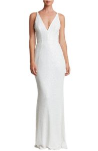 Long White Sequin Gowns for Weddings, Vow Renewals, or Engagement ...