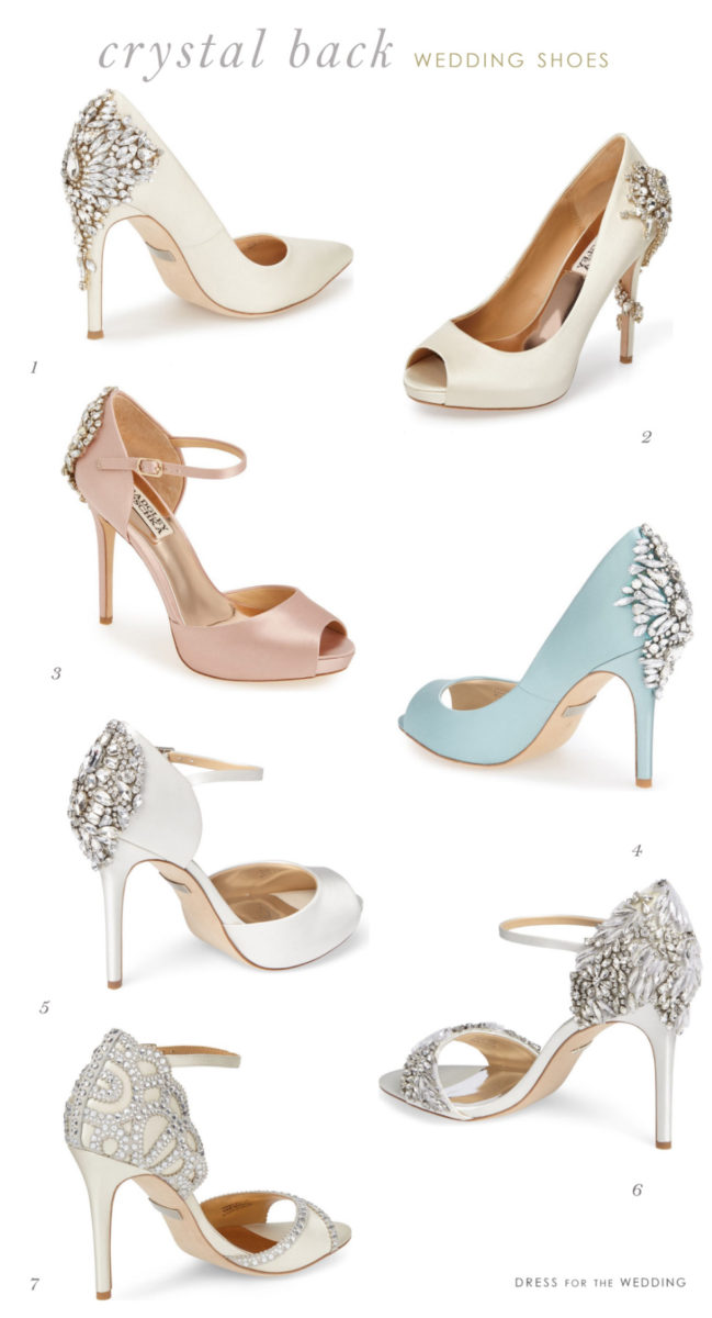 crystal wedding heels