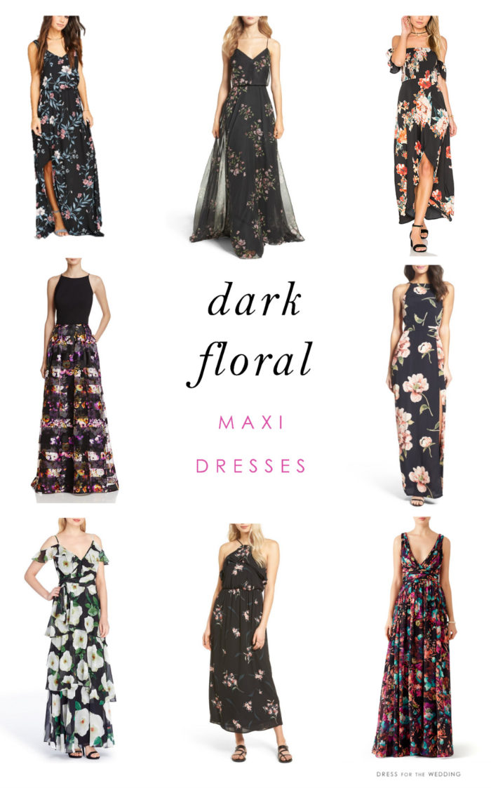dark floral maxi dress