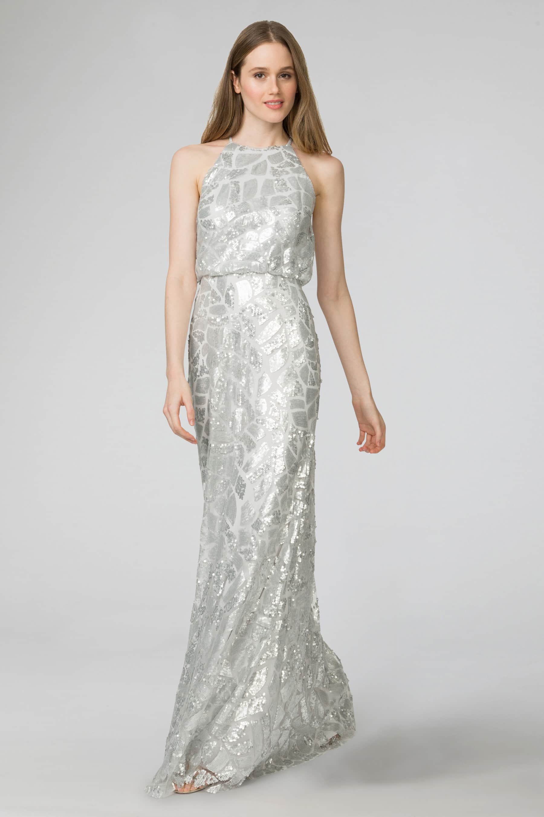 Long White Sequin Gowns for Weddings, Vow Renewals, or Engagement ...