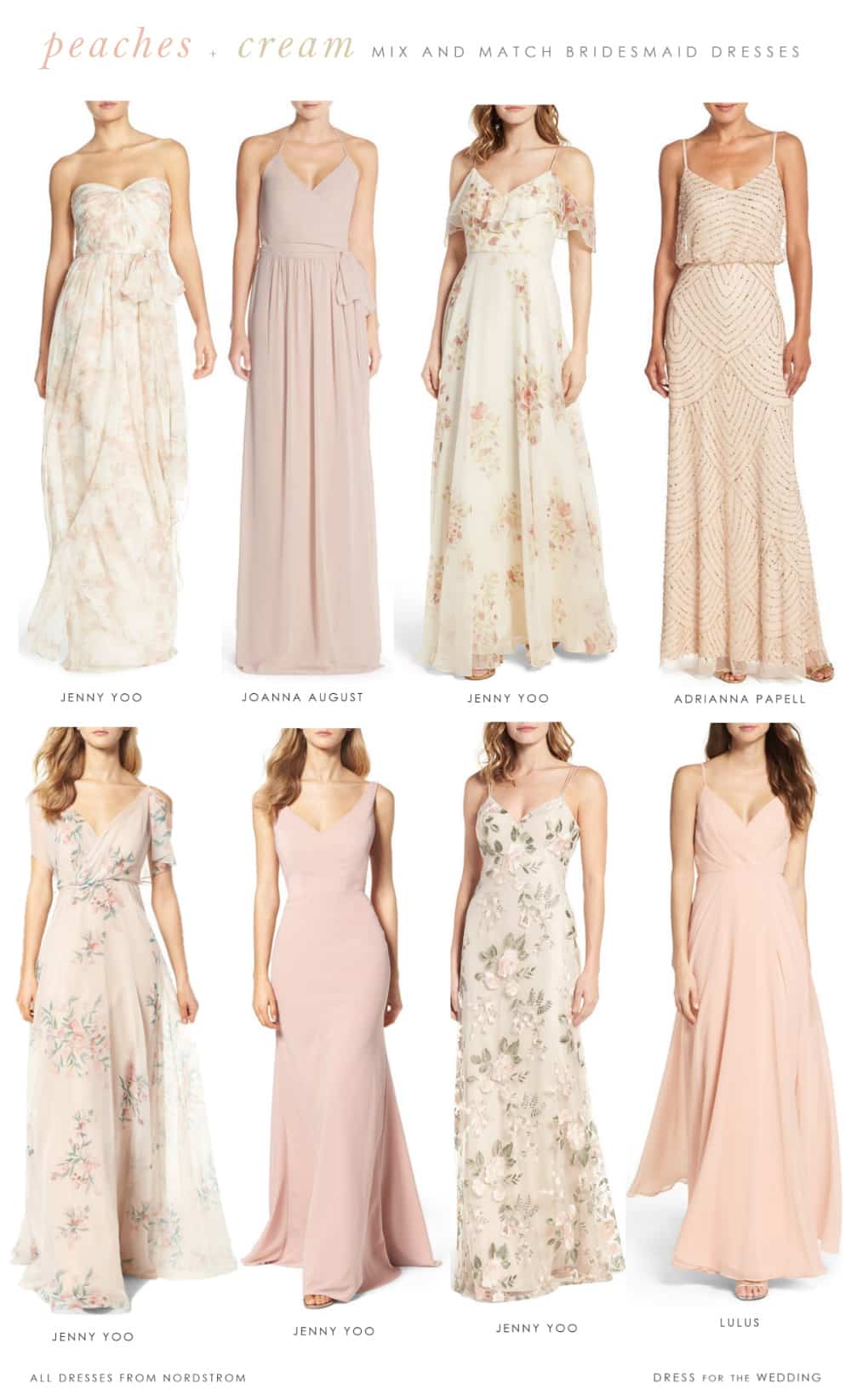 peach wedding dresses for bridesmaids
