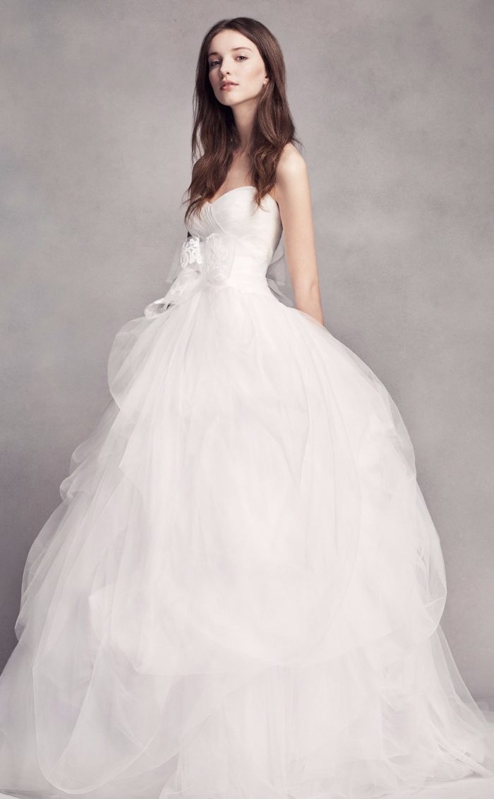 Strapless Tulle  Ballgown Wedding  Dress  from White by Vera 
