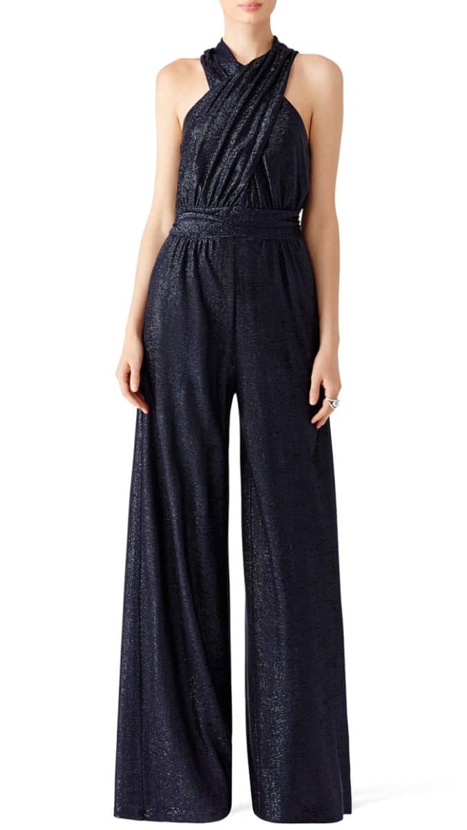 blue sequin jumpsuit